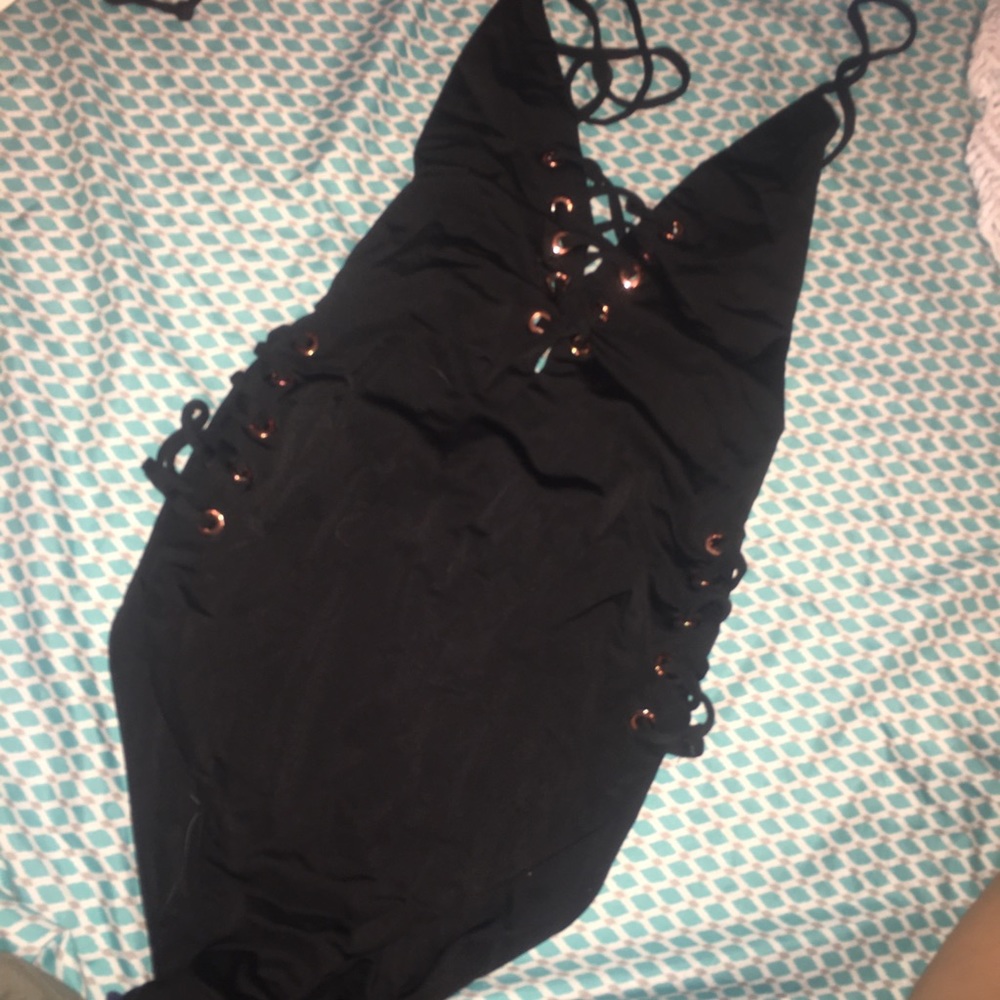 Black onepiece bathing suit